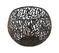 Gorgeous Gold Metal Candle Holders with Artistic Details for Creating Warm Ambiance at Events (Black)