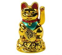 Gorgeous Gold Waving Cat Figurine Perfect for Enhancing Workplace Ambiance (4.5inch gold)
