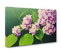 Gorgeous Hydrangea Flowers Canvas Print | Gallery Wrapped 30mm Frame Wall Art | 30x20 inches | Ready to Hang | Contemporary Floral Picture | Living Room Bedroom Lounge Office