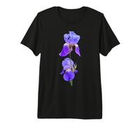 Gorgeous Iris Purple Exotic on White Shapes Mania Premium T-Shirt