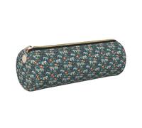 Gorgeous Meadows Pattern with Floral Elephant in Print Triangle Pencil Case Large-Capacity Stationery Organizer Stylish Pens Pouch