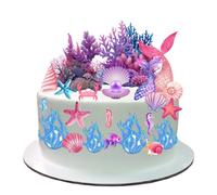 Gorgeous Mermaid Underwater Edible Wafer Paper Cake Scene Topper Decoration - Perfect for Decorating Larger Cakes- Easy to Use