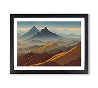 Gorgeous Mountain Landscape H1022 Framed Print for Living Room Bedroom Home Office Décor, Wall Art Picture Ready to Hang, Black A3 Frame (46 x 34 cm)