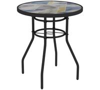 Gorgeous Multicolour Outsunny Garden Table: Glass Printed Design, Outdoor & High