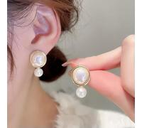 Gorgeous Pearl 925 Silver Women Drop Dangle Earrings Wedding Jewelry A Pair-#1