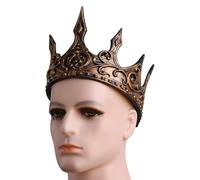Gorgeous Royal Style King Crown Crescent Moon Headband Crown Piece Cosplay Wedding Medieval Event Gathering Prom King Tiara