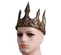 Gorgeous Royal Style King Crown Crescent Moon Headband Crown Piece Cosplay Wedding Medieval Event Gathering Prom King Tiara