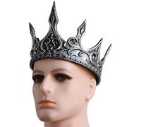 Gorgeous Royal Style King Crown Crescent Moon Headband Crown Piece Cosplay Wedding Medieval Event Gathering Prom King Tiara