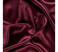 GORGEOUS SILKY SATIN FABRIC, DRESSMAKING, WEDDING, PROM - WINE - PER METRE *UK SELLER*