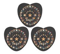 Gorgeous Stars And Moon Car Air Freshener, 3 Pcs Love form Hanging Air Freshener Cards, Long Lasting Fragrance Scented Cards for Car, Home, Office Gray-style
