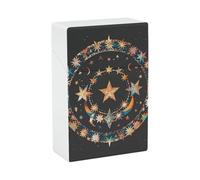 Gorgeous Stars and Moon Cigarette Case Portable Novelty Cigarette Packing Box Crush Proof Waterproof Cigarette Box Novelty Gifts for Friend