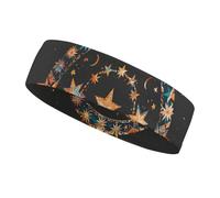 Gorgeous Stars and Moon Headbands for Women & Men Sports Headband, Fits All Head Sizes, Ultra Absorbent & Non-Slip Sweatband for Running, Yoga, Gym