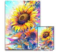 Gorgeous Sunflower Jigsaw Puzzle 1000 Pieces Difficult Puzzles for Adults Interactive Family Game, Brain Challenge, Educational Toy 1000 PCS(38x26cm)