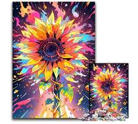 Gorgeous Sunflower Jigsaw Puzzles for Adults 1000 Piece Jigsaw Puzzles for Adults Home Decor Brain Teaser Game for Teenagers & Family Interaction 1000 PCS(75x50cm)