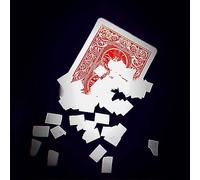 Gorgeous Vanish Magic Tricks Playing Card Vanishes to Snowflakes Appearing Card Change Magic Close Up Street Illusions Gimmicks Mentalism Props (Red)