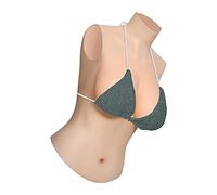 GORGEOVA Half-body Breast Plates Drag Queens Silicone Breastplate for Crossdressers C-G Cup Drag Breast Plate (Ivory white, C Cup)