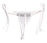 Gorgieousy Personalized Thongs with Name, Sexy Perspective Thong for Women, Custom String Name Customized Underwear Panties Gift for Her, White, One size
