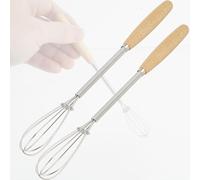 GorGin 7.6 Inch Mini Whisks, Small Whisks Bulk 304 Stainless Steel Set of 2, Tiny Whisk For Beating Eggs, Beating, Blending Ingredients, Mixing Sauces (2 pack | mini whisk)