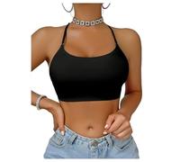GORGLITTER Low Back Bras for Women Wireless Push Up Seamless Backless Bra with Multiway Convertible Strap Black Small