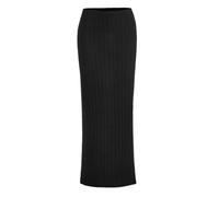 GORGLITTER Women's High Waisted Ribbed Knit Pencil Skirts Bodycon Elegant Fall Long Skirt Black Small