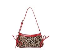 GORGLITTER Women's Leopard Print Bow Tie Shoulder Bags Adjustable Strap Y2k Vintage Handbags Red One Size