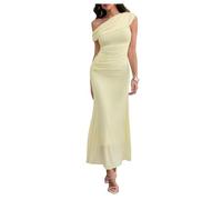 GORGLITTER Women's Off The Shoulder Long Dress Elegant Formal Party Dresses | Elegant, Ruched, Bodycon, Date Night, Summer Clothes, Wedding Guest, Solid Color, Lightweight