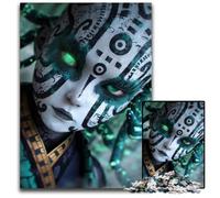 Gorgon with Green Eyes Jigsaw Puzzles for Adults 1000 Piece Wooden Jigsaw Puzzles for Adults Ideal And Home Decor 1000 PCS(75x50cm)