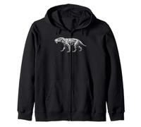 Gorgonopsid Permian Predator Synapsid Prehistoric Animal Zip Hoodie