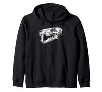 Gorgonopsid Skull Permian Saber Tooth Predator Fossil Zip Hoodie