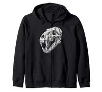 Gorgonopsid Skull Permian Saber Tooth Synapsid Fossil Zip Hoodie