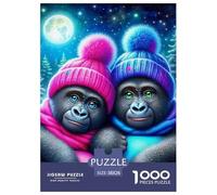 Gorilla 1000 Piece Jigsaw Puzzle For Adults Family Challenge Toys Stress Relief Puzzle Exercise The Memory of The Brain for Men, Women, Elders, Seniors 38x26cm/1000pcs