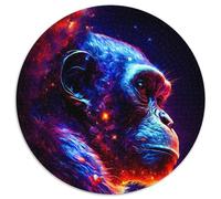 Gorilla 1000-Piece Jigsaw Puzzle Round Puzzle 1000 Pieces Jigsaw for Home Decor, Ideal Christmas & New Year Gift for Teenagers 67.5x67.5cm