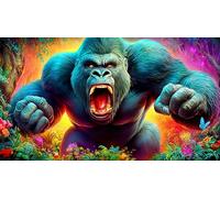 gorilla 1000 Piece Jigsaw Puzzles for Adults Educational Games Jigsaw Puzzle Home Decoration for Family Decorationsgorilla38x52cm/1000pcs