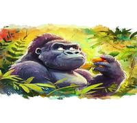 gorilla 1000 Piece Jigsaw Puzzles for Adults Family Challenge Toys Jigsaw Puzzle Home Decoration for Men Women Elders Seniors 38x52cm/1000pcs