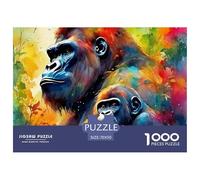 Gorilla 1000 Piece Paper Jigsaw Puzzle Color Challenge Impossible Jigsaws Family Game Gift For Adults And Kids Gifts 70x50cm/1000pcs