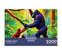 Gorilla, 1000-piece Puzzle Set, Mindful Entertainment for Quiet Evenings, Perfect for Collectors Or Creative Interiors, Suitable for Ages 14+, 38x26cm/1000pcs