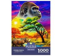 Gorilla 1000 Pieces Jigsaw Adults Game Challenging Cool And Cute Creative Gifts Women And Man Beautiful Decoration Jigsaw 70x50cm/1000pcs