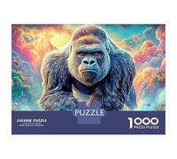Gorilla 1000 Pieces Jigsaw Puzzle Impossible Beautiful Decoration Colorful And Wonderful Animal Jigsaws Relaxing Brain Teaser For Stress Relief & Fun 38x26cm/1000pcs