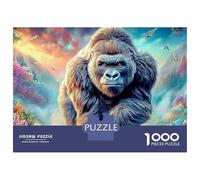Gorilla 1000 Pieces Jigsaw Puzzle Impossible Beautiful Decoration Colorful And Wonderful Animal Jigsaws Relaxing Brain Teaser For Wall Decoration And Gifts 70x50cm/1000pcs