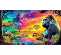 gorilla 1000 Pieces Jigsaw Puzzles for Adults Challenging Game Jigsaw Puzzle Home Decoration for The Whole for Women, Gifts for Mengorilla38x26cm/1000pcs
