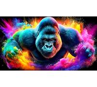 gorilla 1000 Pieces Jigsaw Puzzles for Adults Educational Games Jigsaw Puzzle Home Decoration for Men Women Elders Seniorsgorilla75x50cm/1000pcs