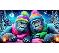 gorilla 1000 Pieces Jigsaw Puzzles for Adults Family Challenge Toys Jigsaw Puzzle Home Decoration for Adults and Kids Age 12 Years Upgorilla75x50cm/1000pcs