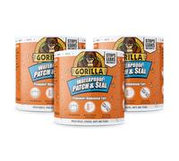 Gorilla 105292 Waterproof Patch & Seal Tape White 100mm x 3m (Pack of 3)