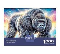 Gorilla (16)_2 1000 Pieces Jigsaw Puzzle Impossible Family Educational Games Colorful And Wonderful Animal Puzzles Difficult Hard Games For Wall Decoration And Gifts 52x38cm/1000pcs