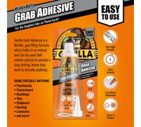 Gorilla 2044300 Heavy Duty Grab Adhesive White 80ml 1 Pack
