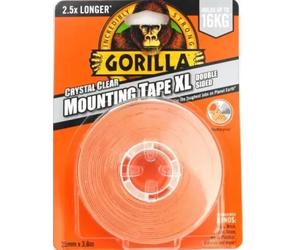 Gorilla 3044121 Double Sided Clear Mounting Tape XL 25mmx3.8m The Original