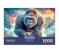 Gorilla (5)_3 1000 Pieces Jigsaw Puzzle Impossible Beautiful Decoration Colorful And Wonderful Animal Puzzles Relaxing Brain Teaser For Wall Decoration And Gifts 52x38cm/1000pcs