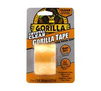 Gorilla 6015002 Tape, Crystal Clear Duct Tape, 1.5” x 5 yd, Clear, (Pack of 1)