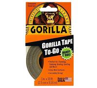 Gorilla 6100101-9 Duct Tape to-Go, 1" x 10 yd, Black, (Pack of 9), 9-Pack, 3 Count