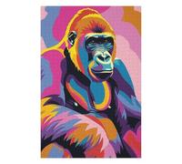 Gorilla Abstract Flat Classic Wooden Jigsaw Puzzle for Adults, 1000 PCS